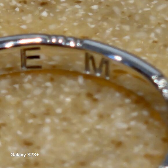 NEW MONICA RICH KOSANN CARPE DIEM SEIZE THE DAY POESY STACKABLE SILVER RING BAND - Picture 10 of 10